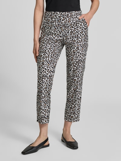 Betty Barclay Spodnie do garnituru o kroju slim fit w kant Beżowy 4