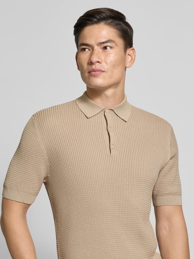 Matinique Slim Fit Poloshirt mit Knopfleiste Beige 3
