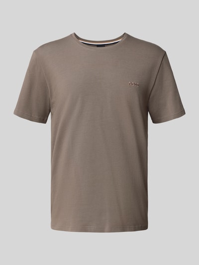 BOSS Regular Fit T-Shirt aus Baumwoll-Elasthan-Mix Schlamm 2