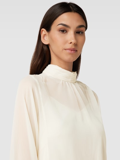 Vero Moda Semi-transparant blouseshirt met opstaande kraag, model 'RHEA' Offwhite - 3