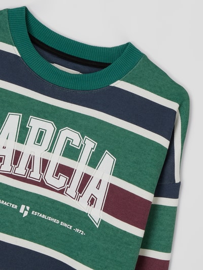 Garcia Sweatshirt met streepmotief  Mint - 2