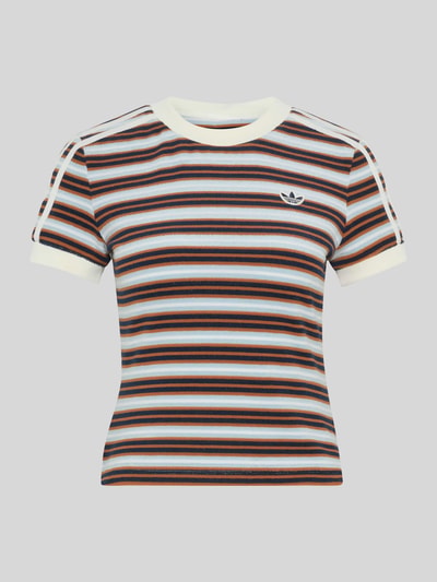 adidas Originals Slim Fit T-Shirt aus Baumwoll-Mix Mittelbraun 2
