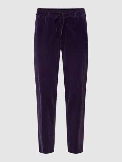 HUGO Broek in fluweellook, model 'Howard' Paars - 2