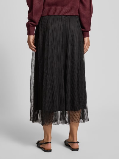 Only Spódnica midi o kroju regular fit z siateczki model ‘LAVINA’ Czarny 5