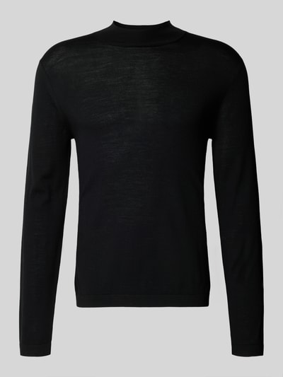 Tiger Of Sweden Gebreide pullover van merinowol met opstaande kraag, model 'Tern' Zwart - 2