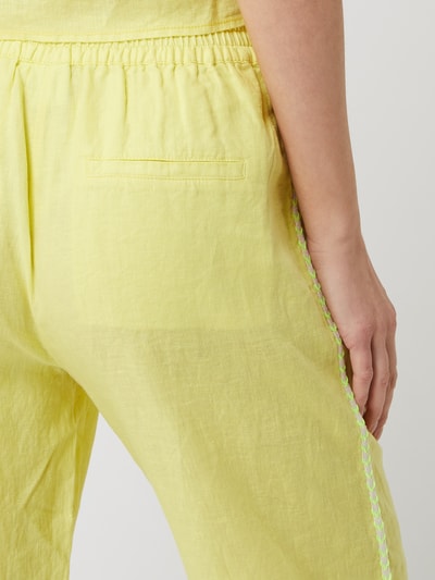 Emily Van den Bergh Culotte aus Leinen Hellgelb 3