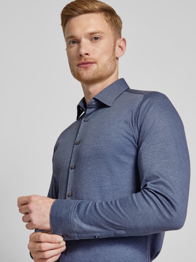 Desoto Slim fit zakelijk overhemd met kentkraag Oceaanblauw - 3