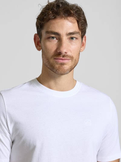 Scotch & Soda T-Shirt mit Logo-Stitching Weiss 3