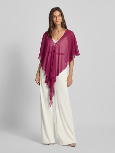 Vera Mont Ponczo z dekoltem w serek Bordowy 4