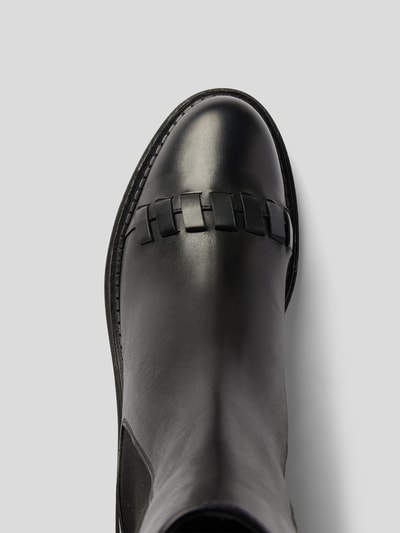 Sergio Rossi Chelsea Boots mit Ziernähten Schwarz 4