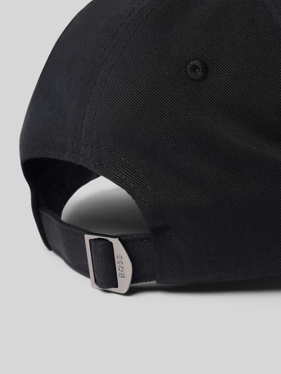 Produktfoto, Basecap aus reiner Baumwolle Modell 'ZED-BOSS-ME' von BOSS in Schwarz mit feiner Webstruktur, Label-Applikation, verstellbarer Riegel