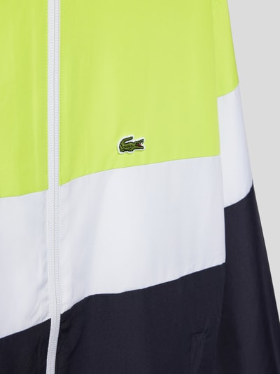 Lacoste Jacke mit Streifenmuster Weiß 2