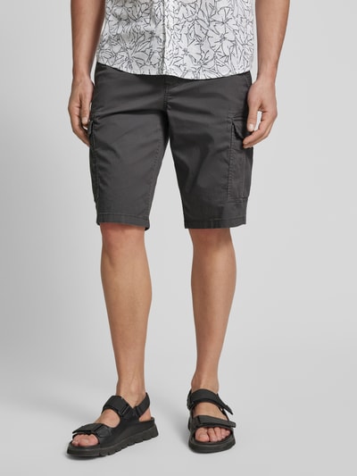 Tom Tailor Regular Fit Cargoshorts aus Baumwoll-Elasthan-Mix Anthrazit 4
