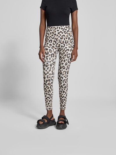 Juvia Leggings mit Allover-Animal-Print Ecru 4