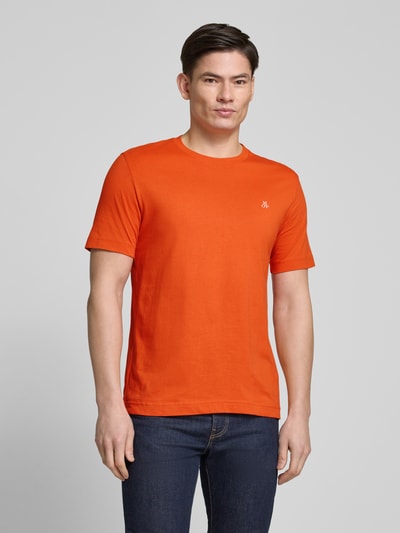 Marc O'Polo Regular Fit T-Shirt aus reiner Baumwolle mit Logo-Print Orange 4