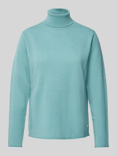 Fynch-Hatton Strickpullover mit geripptem Rollkragen Aqua 2