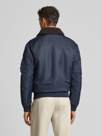 Blauer Usa Bomberjacke mit Zweiwege-Reißverschluss Modell 'MARSHALL' Marine 5