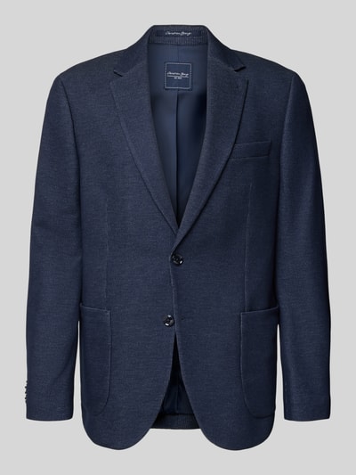 Christian Berg Men Marynarka na 2 guziki z kołnierzem z połami Ciemnoniebieski 2