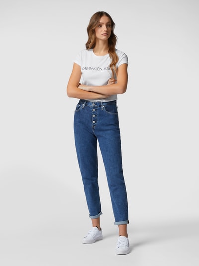 Calvin Klein Jeans T-shirt z nadrukiem z logo Biały 1