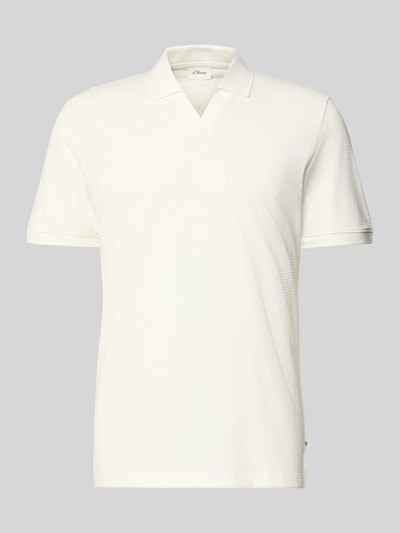 s.Oliver RED LABEL Regular Fit Poloshirt aus Baumwoll-Mix Weiss 2