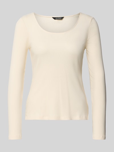 Lauren Ralph Lauren Longsleeve in Ripp-Optik Modell 'CHITRA' Ecru 2