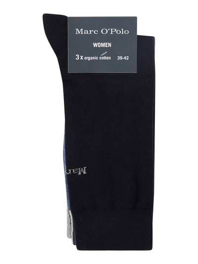 Marc O'Polo Socken aus Bio-Baumwollmischung im 3er-Pack  Marine 2