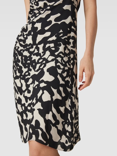 Luisa Cerano Knielanges Kleid aus Viskose mit Animal-Muster Offwhite 3