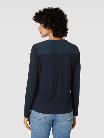 OPUS Blouse met tuniekkraag, model 'Forano' Marineblauw - 5