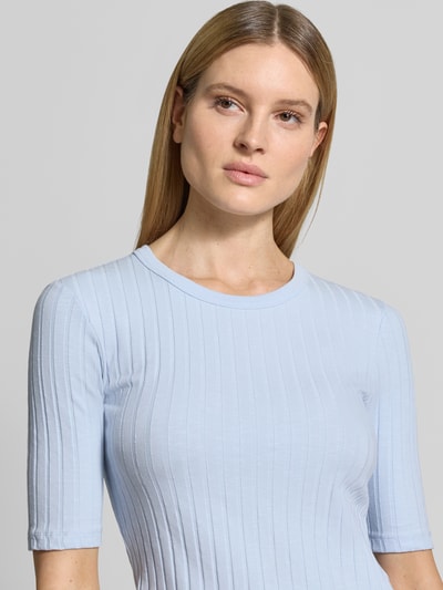 OPUS T-Shirt in Ripp-Optik Modell 'Savka' Hellblau 3