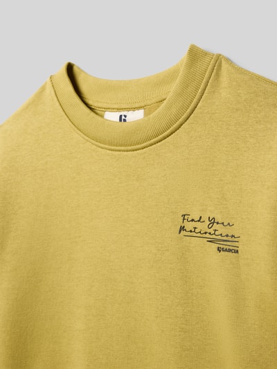 Garcia Sweatshirt met motiefprint aan de achterkant Mosterdgeel - 2