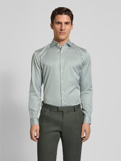 Jake*s Slim Fit Business-Hemd mit Haifischkragen Dunkelgruen 4