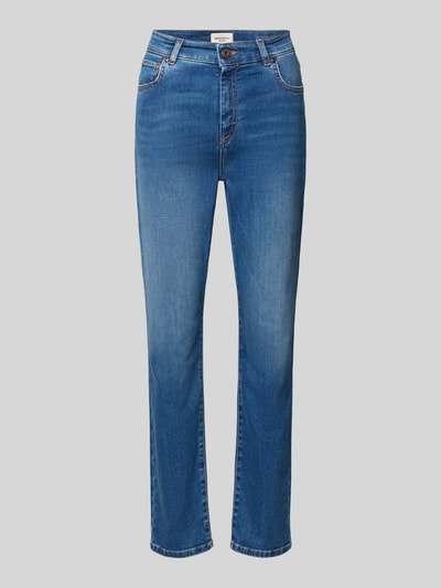 Produktfoto, blaue Slim Fit Jeans aus Baumwoll-Mix Modell 'LANA' von Weekend Max Mara, glatte Textur, gerade Form, Damen Slim Fit Jeans