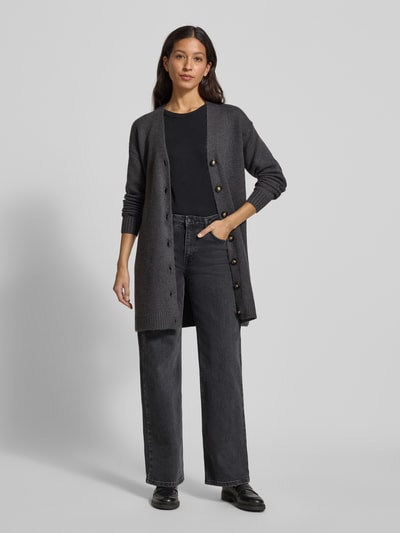 Christian Berg Woman Relaxed Fit Cardigan mit Woll-Anteil Dunkelgrau 1