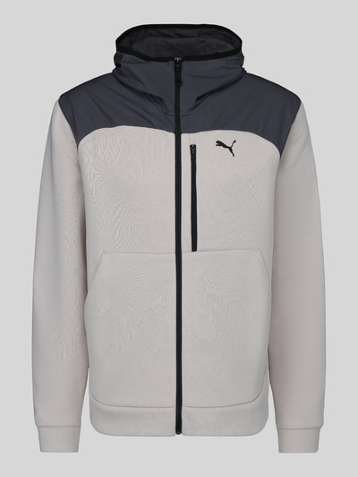 PUMA Performance Regular Fit Sweatjacke aus Baumwoll-Mix Modell 'PUMATECH' Hellgrau 2