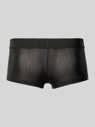 Produktfoto, Semitransparente Trunks mit elastischem Bund von HOM aus schwarzem Material-Mix mit Stretch-Anteil, Körpernahe Passform, Semitransparente-Optik
