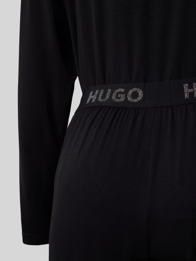 HUGO Pyjama met labelprint, model 'UNITE' Zwart - 2