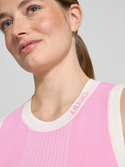 LIU JO SPORT Tanktop mit Strukturmuster Pink 3