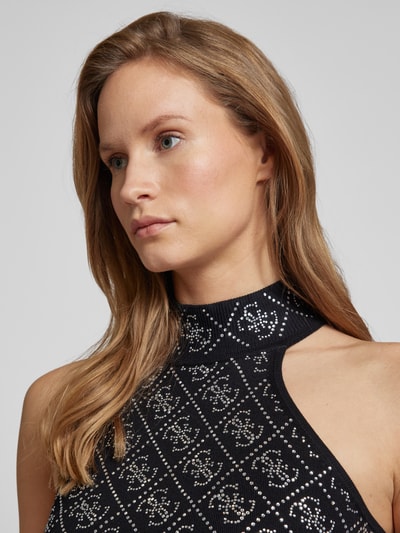 Guess Top met strass-steentjes, model 'CELESTE' Zwart - 3