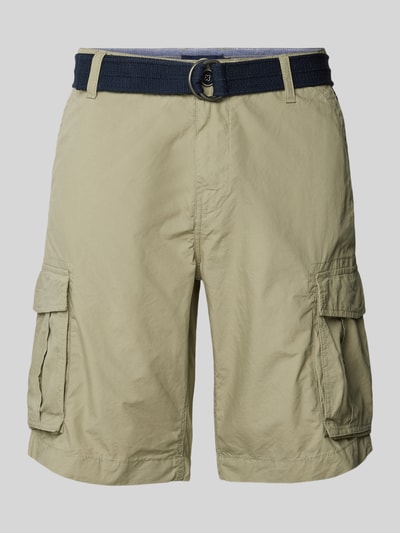 Petrol Regular Fit Cargoshorts mit Gürtel Schilf 2