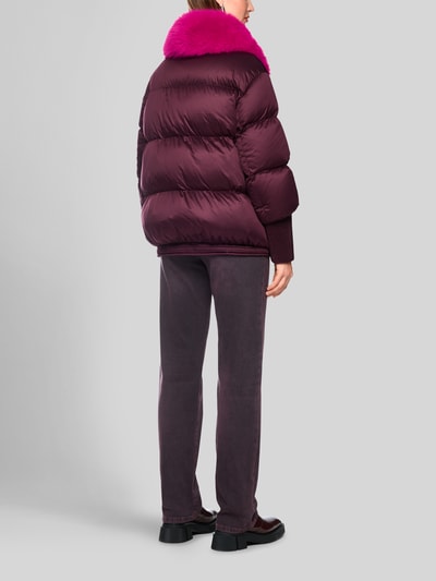 Marc Cain Gewatteerd jack met afneembare bontkraag Bordeaux - 5