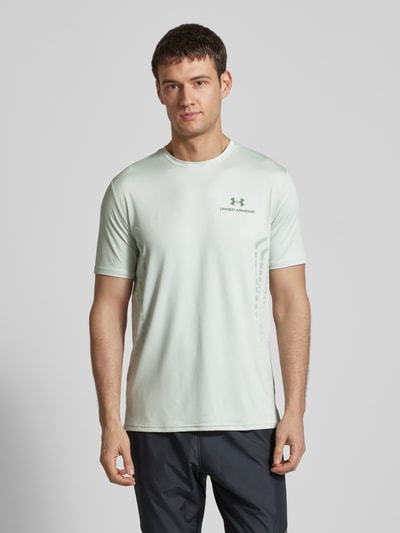 Under Armour T-shirt z nadrukiem z logo Miętowy 4