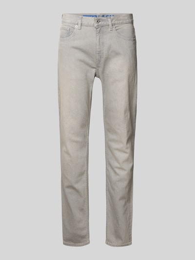 HUGO Blue Slim Fit Jeans aus Baumwoll-Mix Modell 'ASH' Hellgrau 2