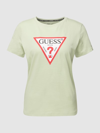 Guess T-Shirt mit Label-Print Schilf 2