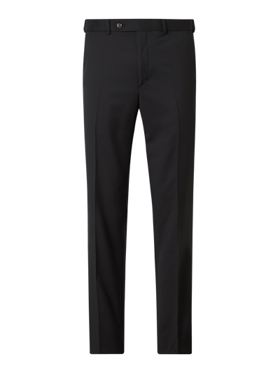 DIGEL Modern fit pantalon van scheerwol, model 'Per' Zwart - 1