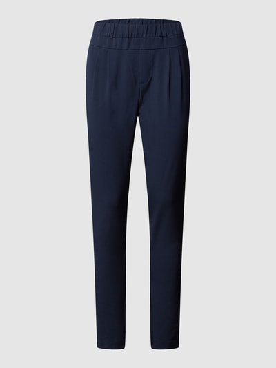 Kaffe Stoffen broek met bandplooien Donkerblauw - 2