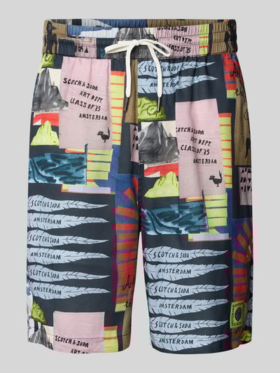 Scotch & Soda Szorty z elastycznym pasem Granatowy 2