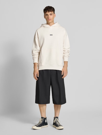 Hugo Blue Bluza z kapturem o luźnym kroju z czystej bawełny model ‘NAZARDO’  Biały 1