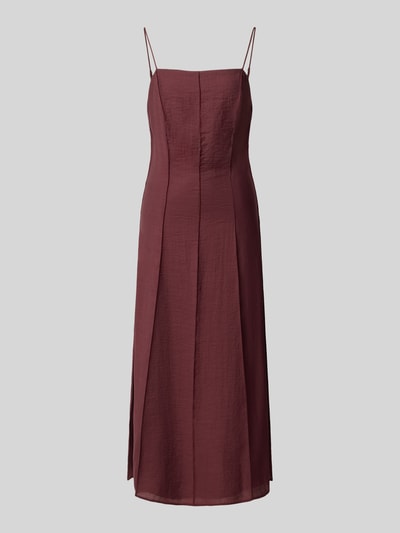 Jake*s Collection Tailliertes Freizeitkleid aus Lyocell-Mix mit Woll-Anteil Modell 'D076-WaistSlipDr' Pflaume 1