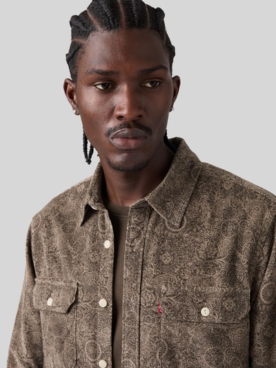 Levi's® Regular Fit Freizeithemd mit Label-Detail Mittelbraun 3