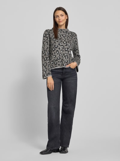 s.Oliver BLACK LABEL Regular Fit Strickpullover mit Woll-Anteil Anthrazit 1